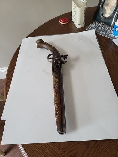Antique flintlock pistol replica