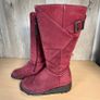 Fatface Knee Length Leather Boots Bellona Boot Burgandy Red size EU 38 UK 5 Image 2