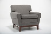 Vintage Grey Tweed Armchair, Sweden, 1960s.