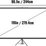 Vevor Tripod Projector Screen with Stand - 110inch Image 2