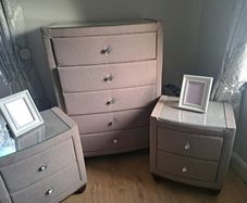 5 drawer dresser and 2 drawer matching lockers