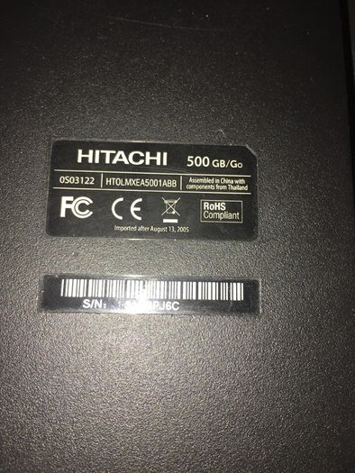 Hitachi hard disc external HDD 500 GB