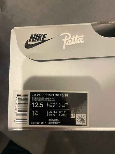 Nike x Patta Mercurial Zoom Vapor 16 Elite - 11.5uk