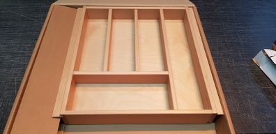 500mm Drawer Size Beech Cutlery Tray Insert