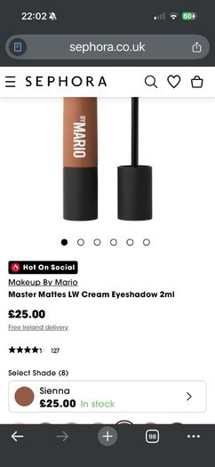 makeup by Mario cream eyeshadow shade Sienna