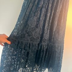 Whistles navy lace dress