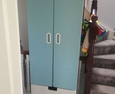 ikea wardrobe white with blue doors