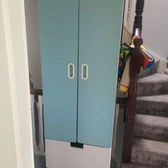 ikea wardrobe white with blue doors