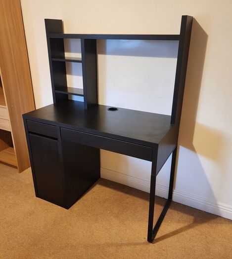 IKEA MICKE Desk with High Add On Unit Black-Brown