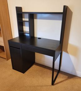 IKEA MICKE Desk with High Add On Unit Black-Brown