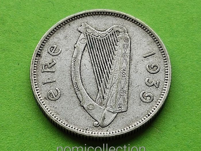 Ireland 1939 year Silver Florin.
