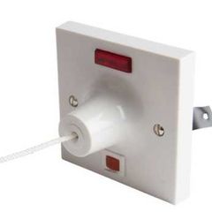 MK 3164WHI 1 Way 50A DP Square Flush Ceiling Switch White Plastic with OFF Indicator