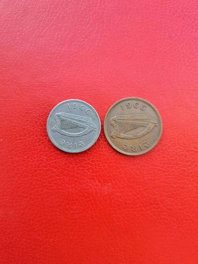 1966 Irish Shilling and Halfpenny