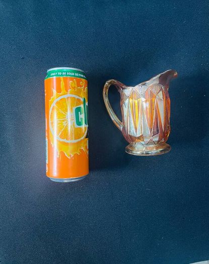 Vintage Marigold Carnival Glass Cream Jug