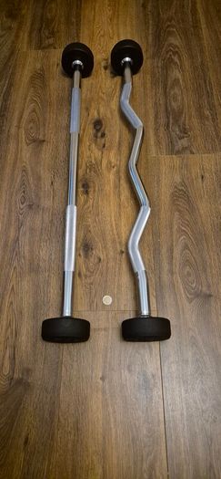 two x brand new 10kilo fixed weight bars