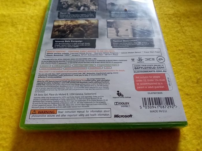 Battlefield Bad company 2 Italian version Brand new Xbox 360 games Original