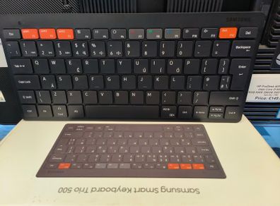 Original Samsung Smart Keyboard Trio 500 Universal Wireless Bluetooth Keyboard Black (New Open Box)