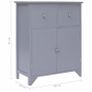 Side Cabinet Grey 60x30x75 cm Paulownia Wood Image 9