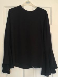 Warehouse black chiffon blouse - sz 14
