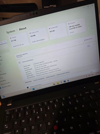 Lenovo ThinkPad x13 Gen4 (i5 vPRO 13gen , 16/256GB)