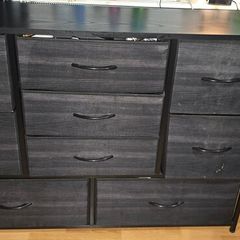 2 x Black 9-Drawer Storage Chests