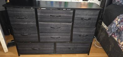 2 x Black 9-Drawer Storage Chests