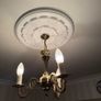Vintage Solid Brass 3-Arm Chandelier Image 2