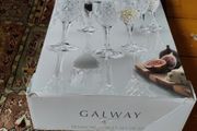 Galway crystal goblet set