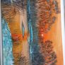 Original Sunset Landscape Acrylic Painting Image 2