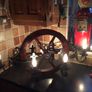 Vintage Cartwheel Gothic Style Chandelier Image 4