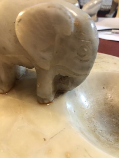 large marble Elephant ashtray