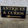 Antiques & Curios,hard plastic sign perspex. ,unusual and lovely colours,,32 inches length, 16 inches height,,buyer collects, see pictures for condition, used condition few marks nicks Image 7
