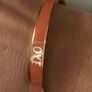18K Gold plated brass bracelet LOVE coral/terracotta Image 7