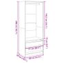 Wardrobe White 80x50x200 cm Image 8