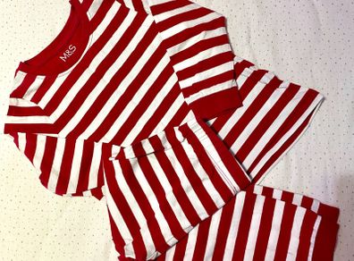 M&S Candy cane Christmas PJs (3-4Y)