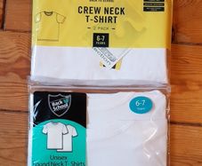BNIP 2 Pk Age 6-7 White Teeshirts
