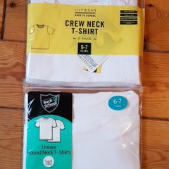 BNIP 2 Pk Age 6-7 White Teeshirts