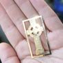 Celtic gold Cross (thin 50mm x 25mm) Image 6