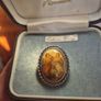 Vintage Victorian Grecian Ladies Romance Enamel Brooch Image 7