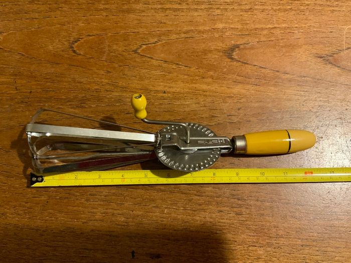 Vintage French Whisk Egg Beater with Original Box