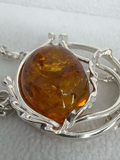 Silver bracelet Amber Solitaire Bracelet A Piece of Ancient Sunlight