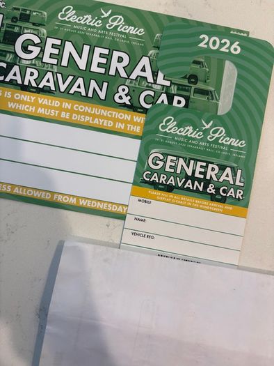 Electric picnic car and caravan pass