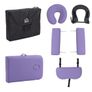 Portable Massage Bed Folding Spa Beauty Therapy Table Purple Image 9