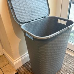 60L Grey Plastic Laundry basket