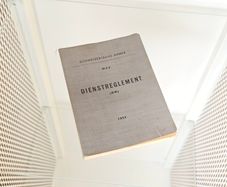 Vintage 1954 Swiss Army service regulation book, known as the Dienstreglement Collectable Militaria