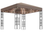 Gazebo with String Lights 3x3 m Taupe