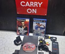 PS2 Slim Console Boxed 2 Controllers & with All Cables And Games & Memory 64