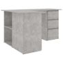 Corner Desk Concrete Grey 145x100x76 cm Chipboard Image 4