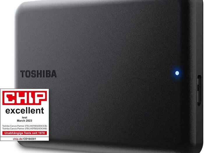 Toshiba Canvio Partner 2TB Portable 2.5 External Hard Drive, USB 3.2, Mac & Windows compatible. (HDTB520EK3AB)