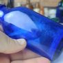 463 - Set of Three Beautiful Vintage Glass Decorative Collectible Bottles - Amber Eire Bovril, Cobalt Blue Magnesia and Turquoise Science Cream Image 5